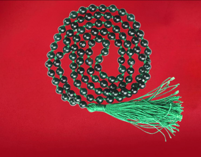 Green Jade Mala (Natural Jade Beads Rosary) | Genuine & Energized Green Jade Mala for Prosperity, Peace & Spiritual Growth - Image 3