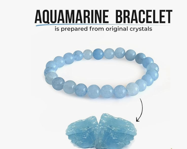 Aquamarine Bracelet – Unlock Calmness, Confidence & Clear Communication | Natural Healing Crystal for Peace & Positive Energy - Image 3