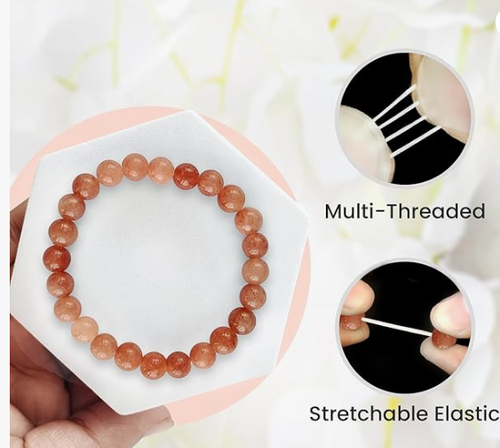 Sunstone Original Bracelet | Natural Sunstone Crystal Bracelet for Confidence, Positivity & Emotional Strength - Image 2