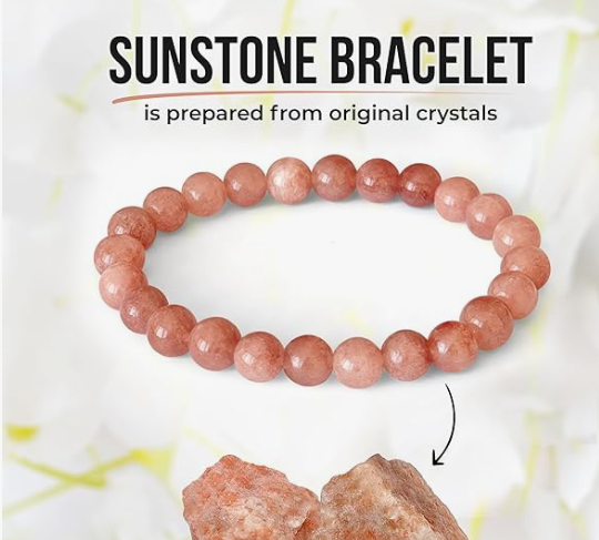 Sunstone Original Bracelet | Natural Sunstone Crystal Bracelet for Confidence, Positivity & Emotional Strength - Image 5